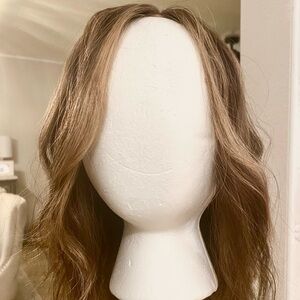 Perfect Uniwigs 100% human hair Topper Brown with highlights
